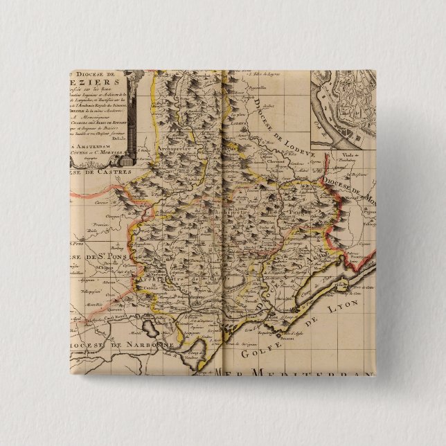 Beziers France Button (Front)