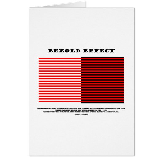 Bezold Effect (Optical Illusion) Cards (Front)