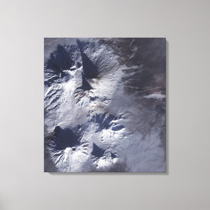 Bezymianny Volcano exhibits a modest plume Canvas Print