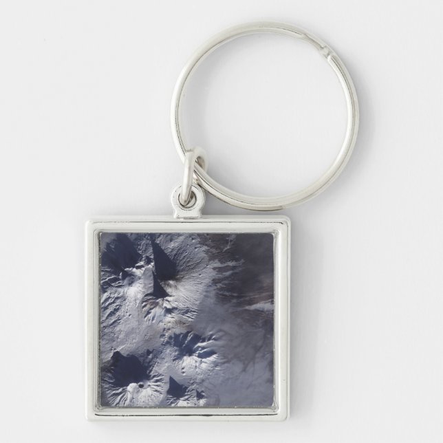Bezymianny Volcano exhibits a modest plume Keychain (Front)