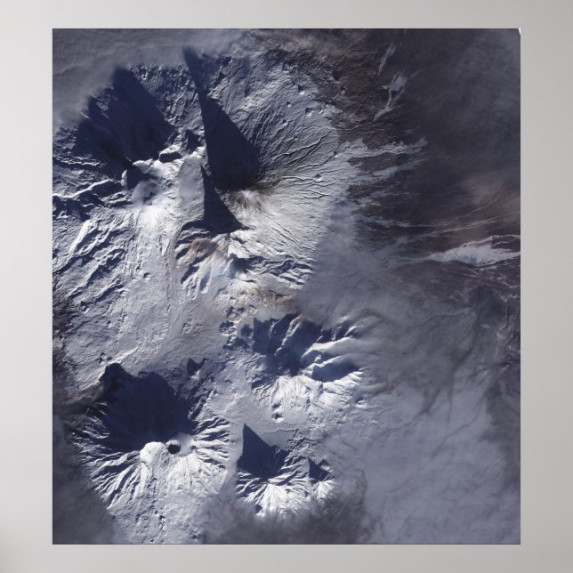 Bezymianny Volcano exhibits a modest plume Poster (Front)