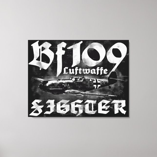 Bf 109 Wrapped Canvas Print (Front)