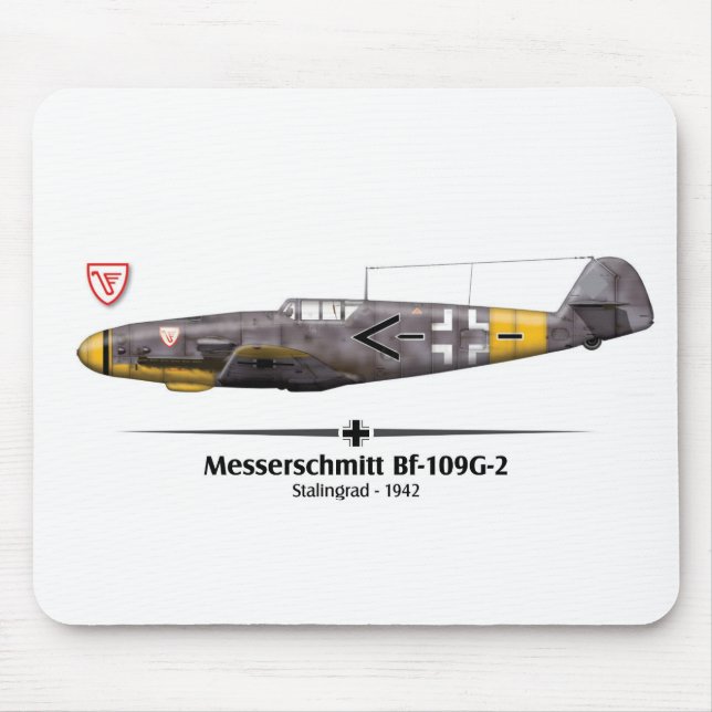 Bf-109G-2 - Luftwaffe - Stalingrad Battle - 1942 Mouse Pad (Front)