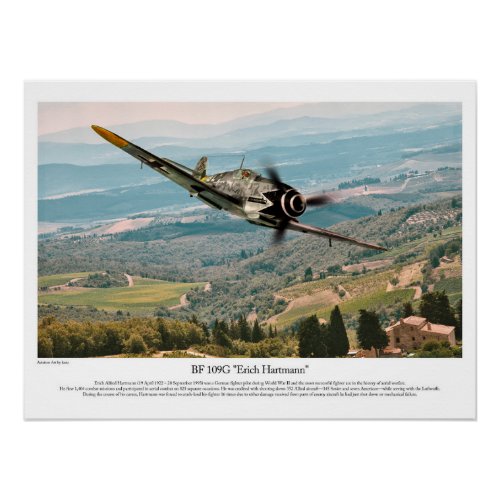 BF 109G-6  "Erich Hartmann" Poster