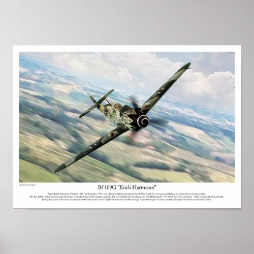 Bf 109G-6 "Erich Hartmann" Poster