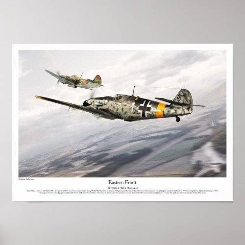 Bf 109G_6 Erich Hartmann Poster
