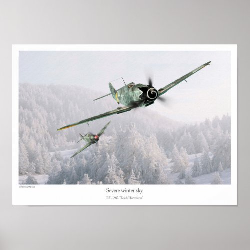 BF 109G  Erich Hartmann Poster