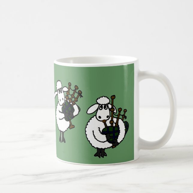 BF- Awesome Sheep Playing Bagpipes Coffee Mug (Right)