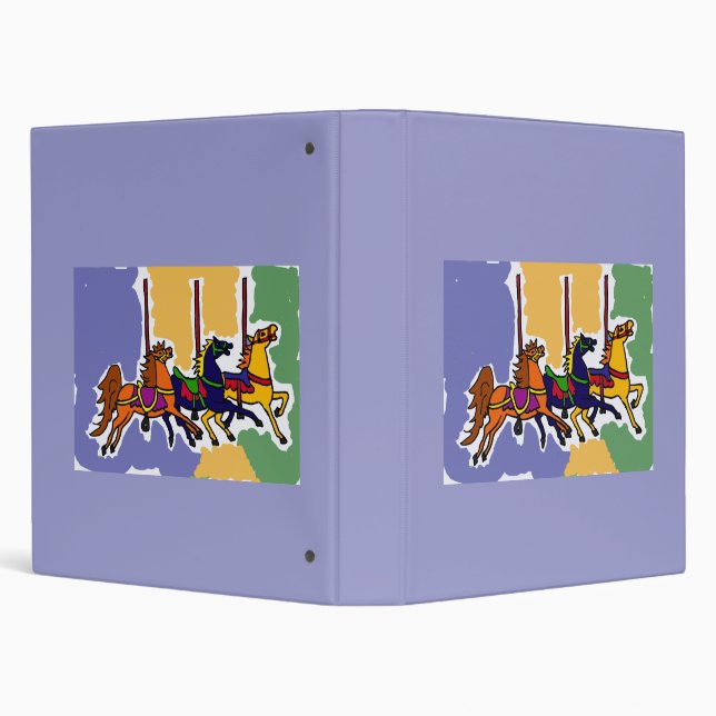 BF- Carousel Horse Folk Art Binder (Background)