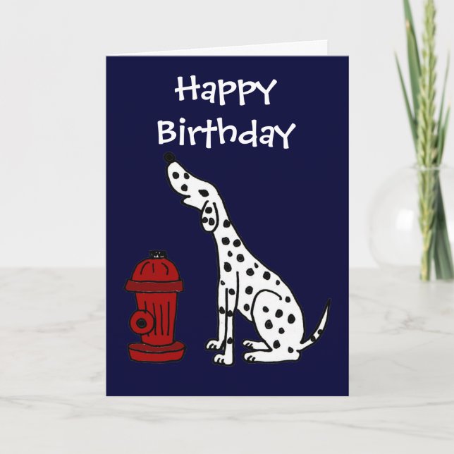 BF- Cute Dalmatian Dog Birthday Card (Front)