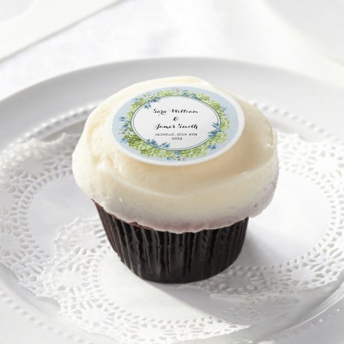 BFB Flora Wedding Invitation Personalize it Edible Frosting Rounds