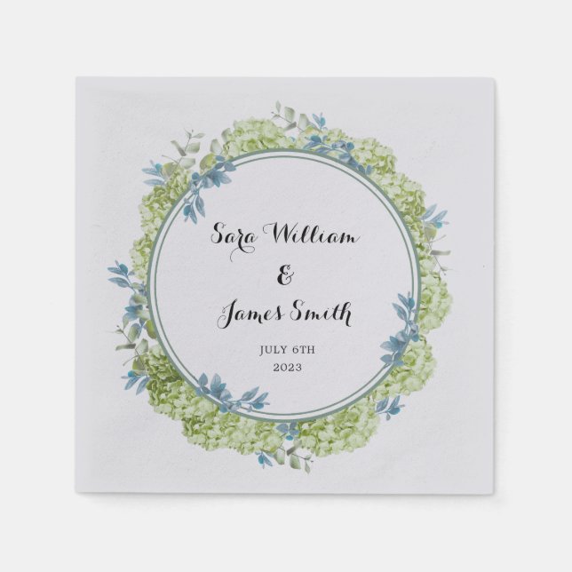 BFB Flora Wedding Invitation Personalize it Napkins (Front)