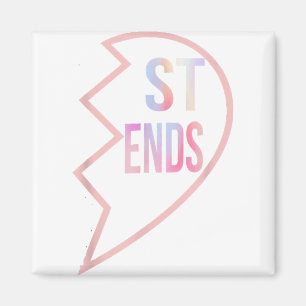 BFF 1 Heart in 2 Best Friends Matching 2nd Part  Magnet