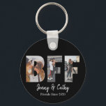BFF 3 Photo Collage Best Friend Forever Black Keychain<br><div class="desc">Personalized BFF Photo Collage Best Friend Forever Black Keychain</div>