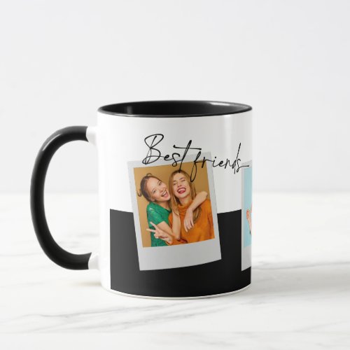 BFF 3 Photo Collage Best Friends Gift Cute Mug