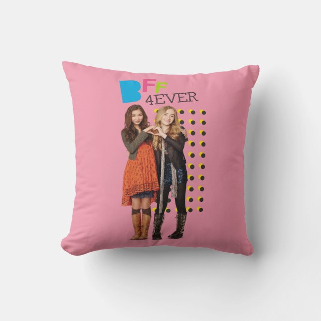 BFF 4Ever Throw Pillow (Front)