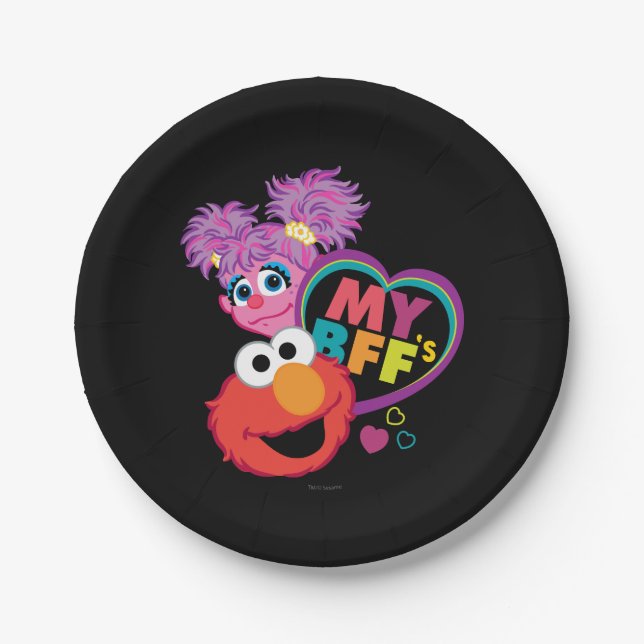 BFF Abby and Elmo Paper Plates (Front)