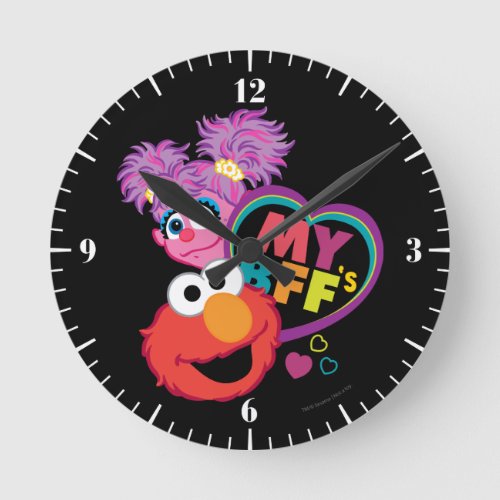 BFF Abby and Elmo Round Clock