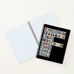 BFF Best Friends Forever 15 Photo Collage Template Notebook