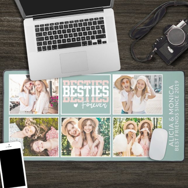 BFF best friends forever 5 besties pictures Desk Mat (Creator Uploaded)