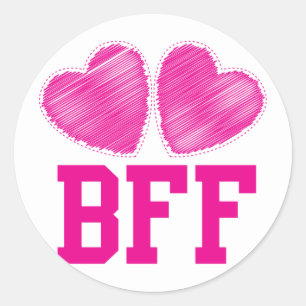 BFF Best friends forever !!! awesome! Classic Round Sticker