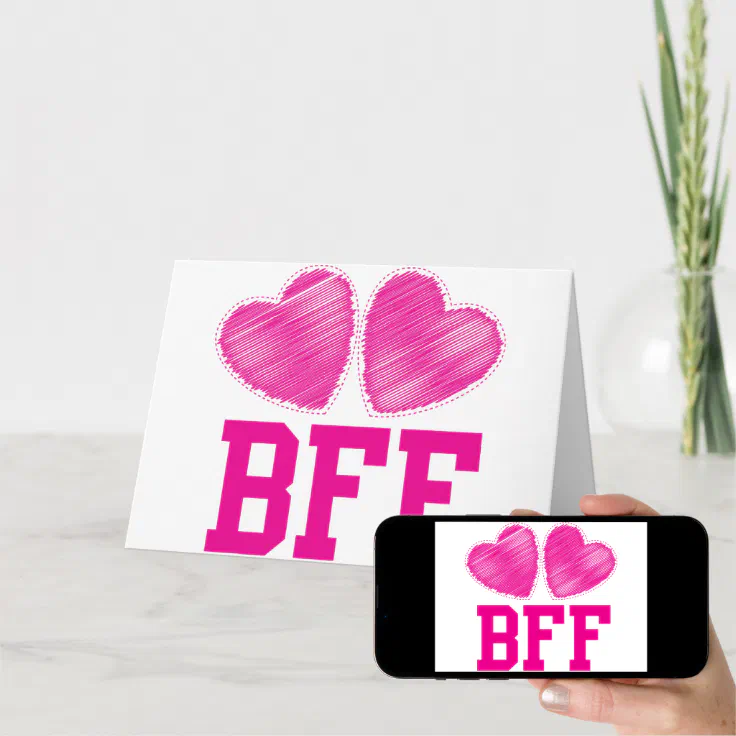 BFF Best friends forever !!! awesome! Holiday Card | Zazzle