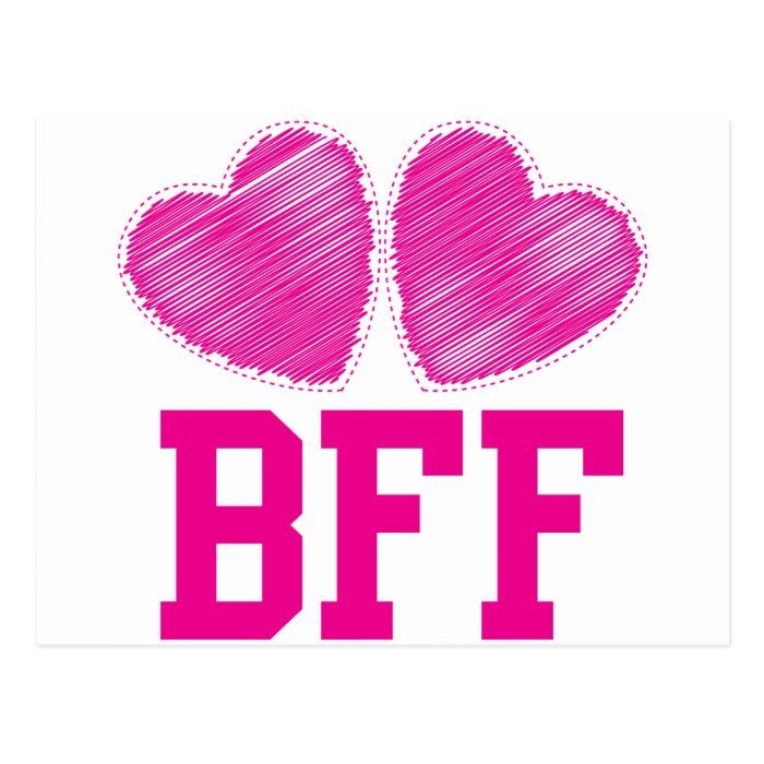 BFF Best friends forever  awesome Postcard