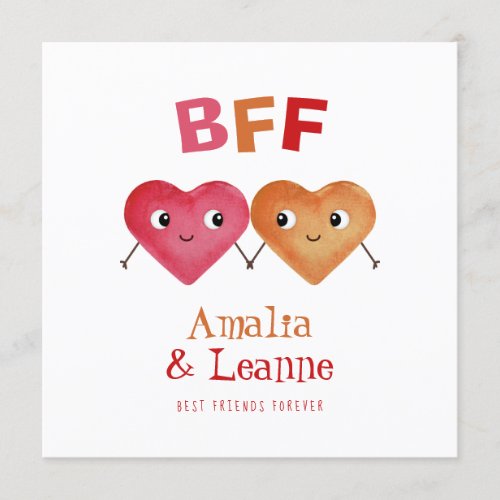 BFF Best Friends Forever Cute Friendship Valentine
