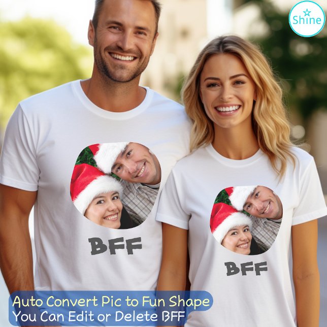 BFF Best Friends Forever Friendship Photo Text Fun T-Shirt (Creator Uploaded)