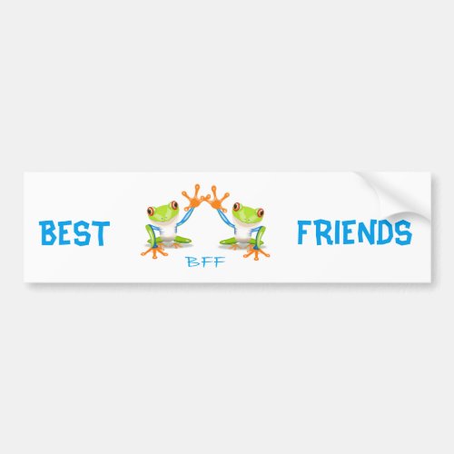 BFF Best Friends Forever Frogs Bumper Stickers