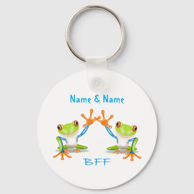 BFF Best Friends Forever Frogs Keychain (Front)