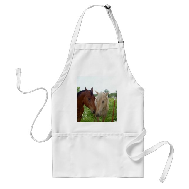 BFF Best Friends Forever - Horses Adult Apron (Front)