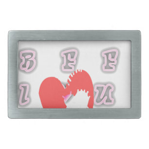 BFF. Best Friends Forever: I Love You Art Print Belt Buckle