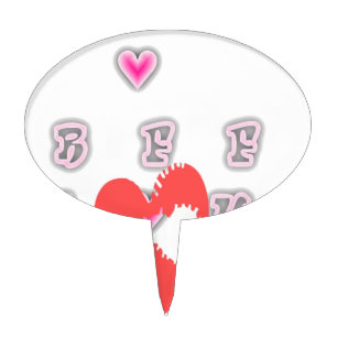 BFF. Best Friends Forever: I Love You Art Print Cake Topper