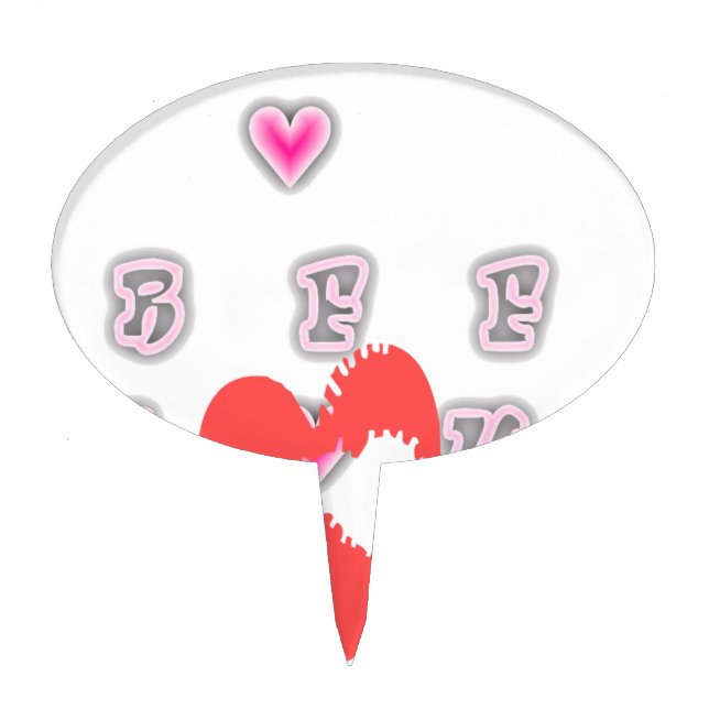 BFF. Best Friends Forever: I Love You Art Print Cake Topper (Front)