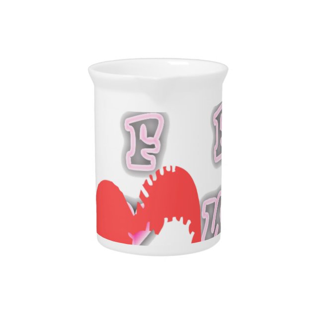 BFF. Best Friends Forever: I Love You Art Print Drink Pitcher (Front)