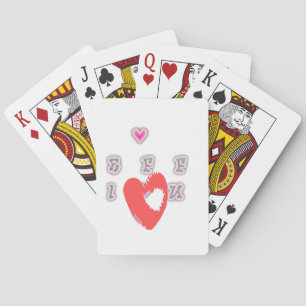 BFF. Best Friends Forever: I Love You Art Print Poker Cards