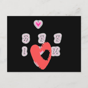 BFF. Best Friends Forever: I Love You Art Print Postcard