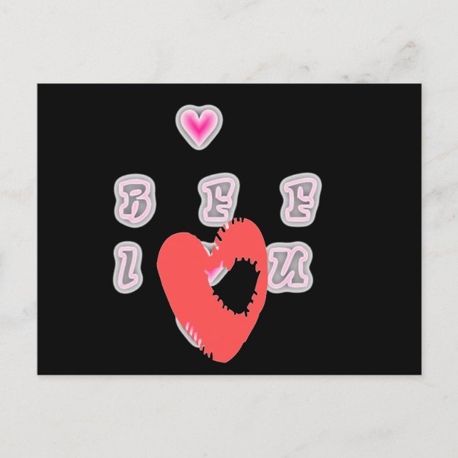 BFF. Best Friends Forever: I Love You Art Print Postcard (Front)