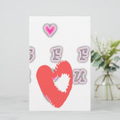 BFF. Best Friends Forever: I love You Text Quote  (Standing Front)