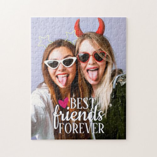 BFF Best friends forever modern photo Jigsaw Puzzle