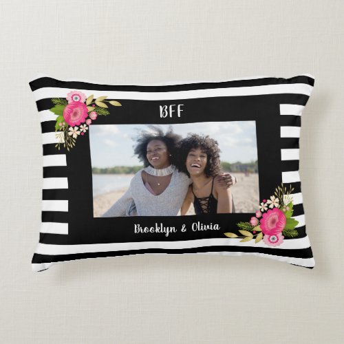 BFF Best Friends Forever Photo Accent Pillow