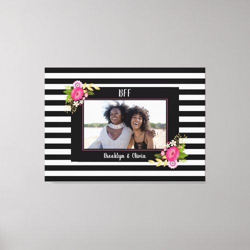 BFF Best Friends Forever Photo Block Canvas Print