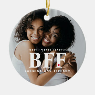 BFF Best Friends Forever Photo Ceramic Ornament