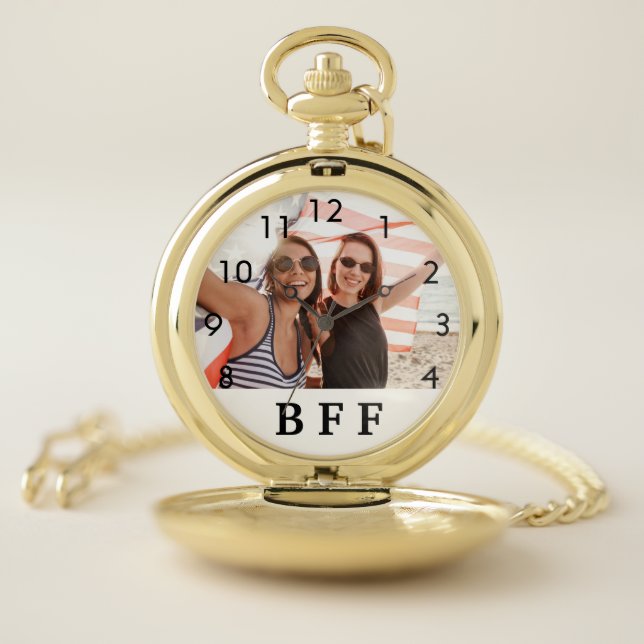 BFF best friends forever photo Pocket Watch (Inside)