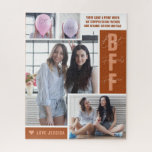 BFF Best Friends |  Modern Photo Collage Puzzle<br><div class="desc">"We Became Sisters". A great gift for your bestie. 3 photo collage, modern fonts and trendy two toned banner. Add your custom wording to this design by using the "Edit this design template" boxes on the right hand side of the item, or click the blue "Customize it" button to arrange...</div>