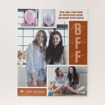 Bff Best Friends |  Modern Photo Collage Puzzle