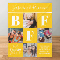 BFF Besties Photo Collage Sunflower Yellow