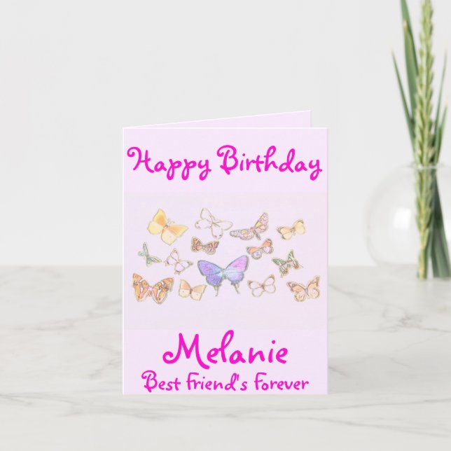 BFF Butterfly Birthday Card (Front)