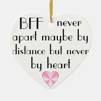 Bff By Heart Best Friends Forever Ceramic Ornament by LPFedorchak at Zazzle